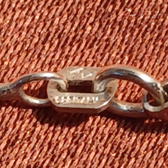 Sterling Silver Turquoise Style Pendant Necklace 23” Snake Chain 925 Italy - Picture 3 of 16